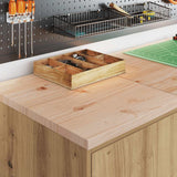 Armadi da Garage 2 pz Rovere Artigianale in Legno truciolato