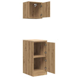 Armadi da Garage 2 pz Rovere Artigianale in Legno truciolato