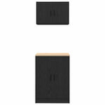 Armadi da Garage 2 pz Neri in Legno truciolato