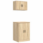 Armadi da Garage 2 pz Rovere Sonoma in Legno truciolato