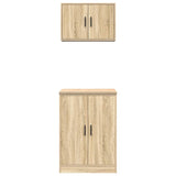 Armadi da Garage 2 pz Rovere Sonoma in Legno truciolato