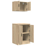Armadi da Garage 2 pz Rovere Sonoma in Legno truciolato