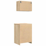 Armadi da Garage 2 pz Rovere Sonoma in Legno truciolato