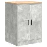 Armadi da Garage 2 pz Grigio Cemento in Legno truciolato