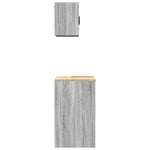 Armadi da Garage 2 pz Grigio Sonoma in Legno truciolato