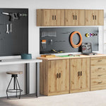 Armadi da Garage 2 pz Rovere Artigianale in Legno truciolato