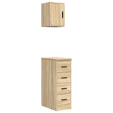 Armadi da Garage 2 pz Rovere Sonoma in Legno truciolato