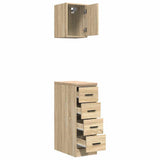 Armadi da Garage 2 pz Rovere Sonoma in Legno truciolato