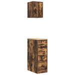 Armadi da Garage 2 pz Rovere Fumo in Legno truciolato