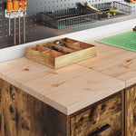 Armadi da Garage 2 pz Rovere Fumo in Legno truciolato
