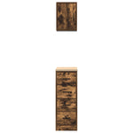 Armadi da Garage 2 pz Rovere Fumo in Legno truciolato