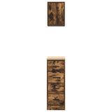 Armadi da Garage 2 pz Rovere Fumo in Legno truciolato
