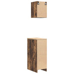 Armadi da Garage 2 pz Rovere Fumo in Legno truciolato