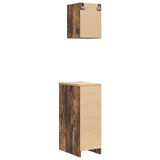Armadi da Garage 2 pz Rovere Fumo in Legno truciolato