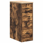 Armadi da Garage 2 pz Rovere Fumo in Legno truciolato
