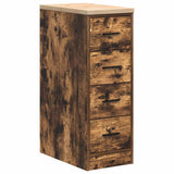 Armadi da Garage 2 pz Rovere Fumo in Legno truciolato
