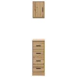 Armadi da Garage 2 pz Rovere Artigianale in Legno truciolato