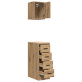 Armadi da Garage 2 pz Rovere Artigianale in Legno truciolato