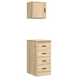 Armadi da Garage 2 pz Rovere Sonoma in Legno truciolato