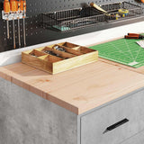 Armadi da Garage 2 pz Grigio Cemento in Legno truciolato