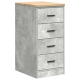 Armadi da Garage 2 pz Grigio Cemento in Legno truciolato