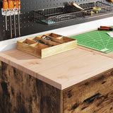 Armadi da Garage 2 pz Rovere Fumo in Legno truciolato