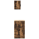 Armadi da Garage 2 pz Rovere Fumo in Legno truciolato