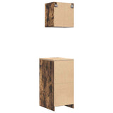 Armadi da Garage 2 pz Rovere Fumo in Legno truciolato