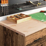 Armadi da Garage 2 pz Legno Antico in Legno truciolato