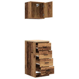 Armadi da Garage 2 pz Legno Antico in Legno truciolato