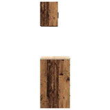 Armadi da Garage 2 pz Legno Antico in Legno truciolato