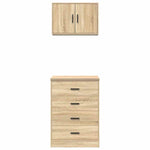Armadi da Garage 2 pz Rovere Sonoma in Legno truciolato