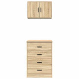 Armadi da Garage 2 pz Rovere Sonoma in Legno truciolato