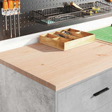Armadi da Garage 2 pz Grigio Cemento in Legno truciolato