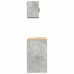 Armadi da Garage 2 pz Grigio Cemento in Legno truciolato