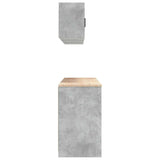 Armadi da Garage 6 pz Grigio Cemento in Legno truciolato