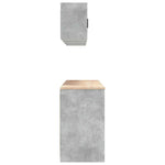 Armadi da Garage 6 pz Grigio Cemento in Legno truciolato