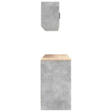 Armadi da Garage 6 pz Grigio Cemento in Legno truciolato