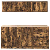 Armadi da Garage 6 pz Rovere Fumo in Legno truciolato
