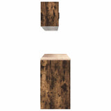 Armadi da Garage 6 pz Rovere Fumo in Legno truciolato