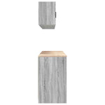 Armadi da Garage 6 pz Grigio Sonoma in Legno truciolato
