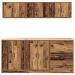 Armadi da Garage 6 pz Legno Antico in Legno truciolato