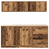 Armadi da Garage 6 pz Legno Antico in Legno truciolato