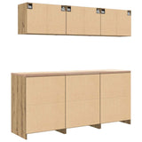 Armadi da Garage 6 pz Rovere Artigianale in Legno truciolato