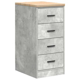 Armadi da Garage 6 pz Grigio Cemento in Legno truciolato