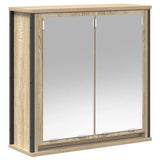 Set Mobili da Bagno 2 pz Rovere Sonoma in Legno truciolato