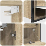 Set Mobili da Bagno 2 pz Rovere Sonoma in Legno truciolato