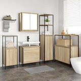 Set di mobili per il bagno 5 pcs Beige Legno truciolato