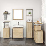 Set di mobili per il bagno 5 pcs Beige Legno truciolato