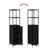 Set di mobili per il bagno con cassetto 2 pcs Rovere nero